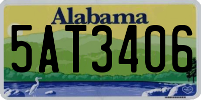 AL license plate 5AT3406