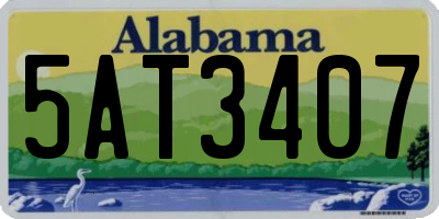 AL license plate 5AT3407