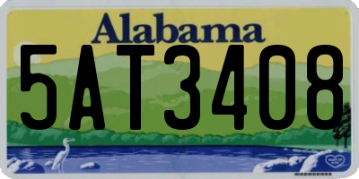 AL license plate 5AT3408
