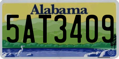 AL license plate 5AT3409
