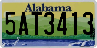 AL license plate 5AT3413