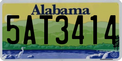 AL license plate 5AT3414