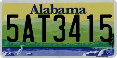AL license plate 5AT3415