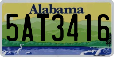 AL license plate 5AT3416