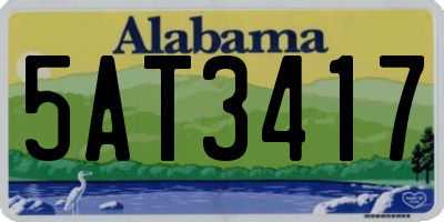 AL license plate 5AT3417