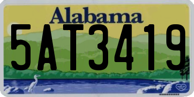 AL license plate 5AT3419