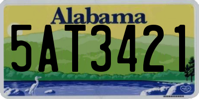 AL license plate 5AT3421