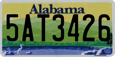 AL license plate 5AT3426