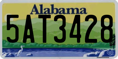 AL license plate 5AT3428