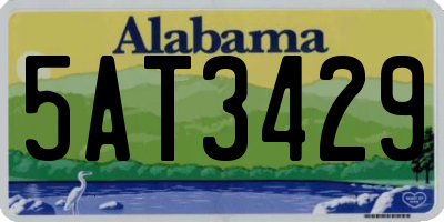AL license plate 5AT3429