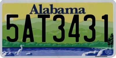 AL license plate 5AT3431