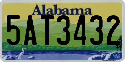 AL license plate 5AT3432