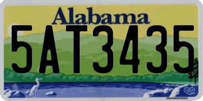 AL license plate 5AT3435