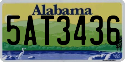 AL license plate 5AT3436