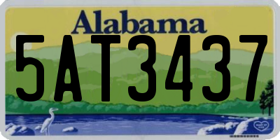 AL license plate 5AT3437