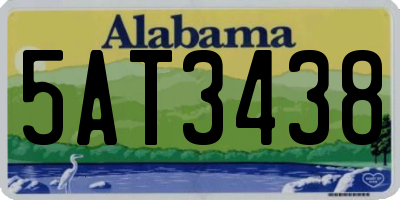 AL license plate 5AT3438
