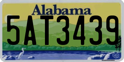 AL license plate 5AT3439