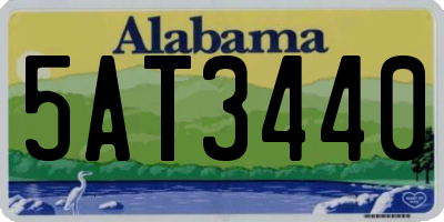 AL license plate 5AT3440