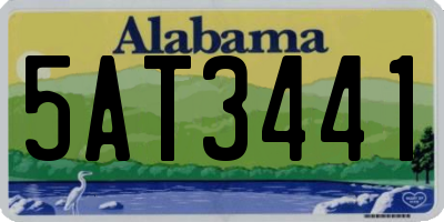 AL license plate 5AT3441