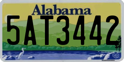 AL license plate 5AT3442