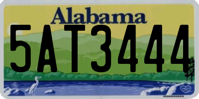 AL license plate 5AT3444