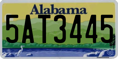 AL license plate 5AT3445