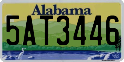 AL license plate 5AT3446