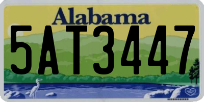 AL license plate 5AT3447