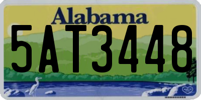 AL license plate 5AT3448