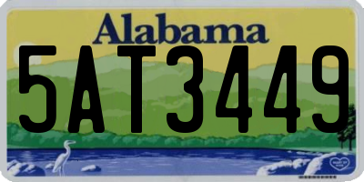 AL license plate 5AT3449