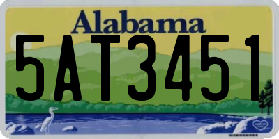 AL license plate 5AT3451