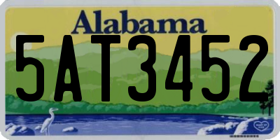 AL license plate 5AT3452