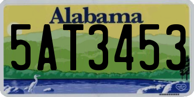 AL license plate 5AT3453