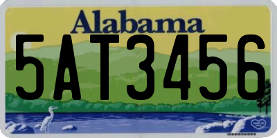 AL license plate 5AT3456