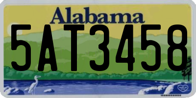 AL license plate 5AT3458