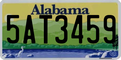 AL license plate 5AT3459