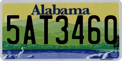 AL license plate 5AT3460
