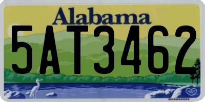 AL license plate 5AT3462