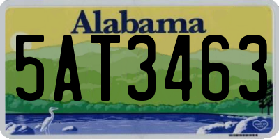 AL license plate 5AT3463