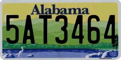 AL license plate 5AT3464