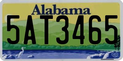 AL license plate 5AT3465