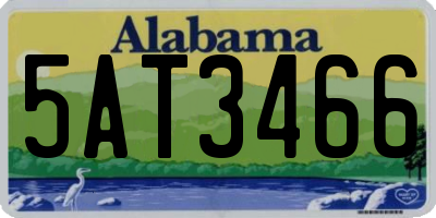 AL license plate 5AT3466