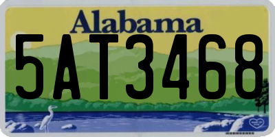 AL license plate 5AT3468