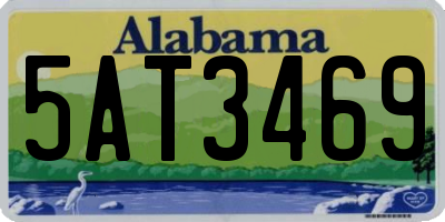 AL license plate 5AT3469