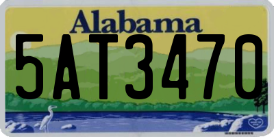 AL license plate 5AT3470
