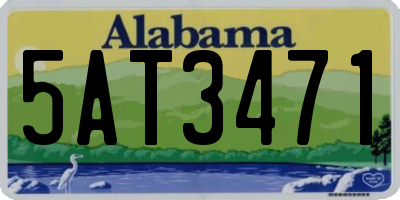 AL license plate 5AT3471