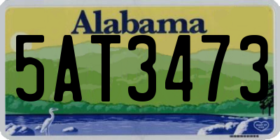 AL license plate 5AT3473