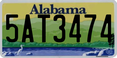AL license plate 5AT3474