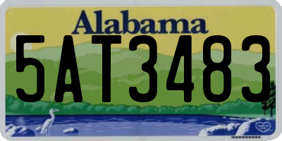 AL license plate 5AT3483