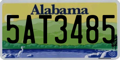AL license plate 5AT3485